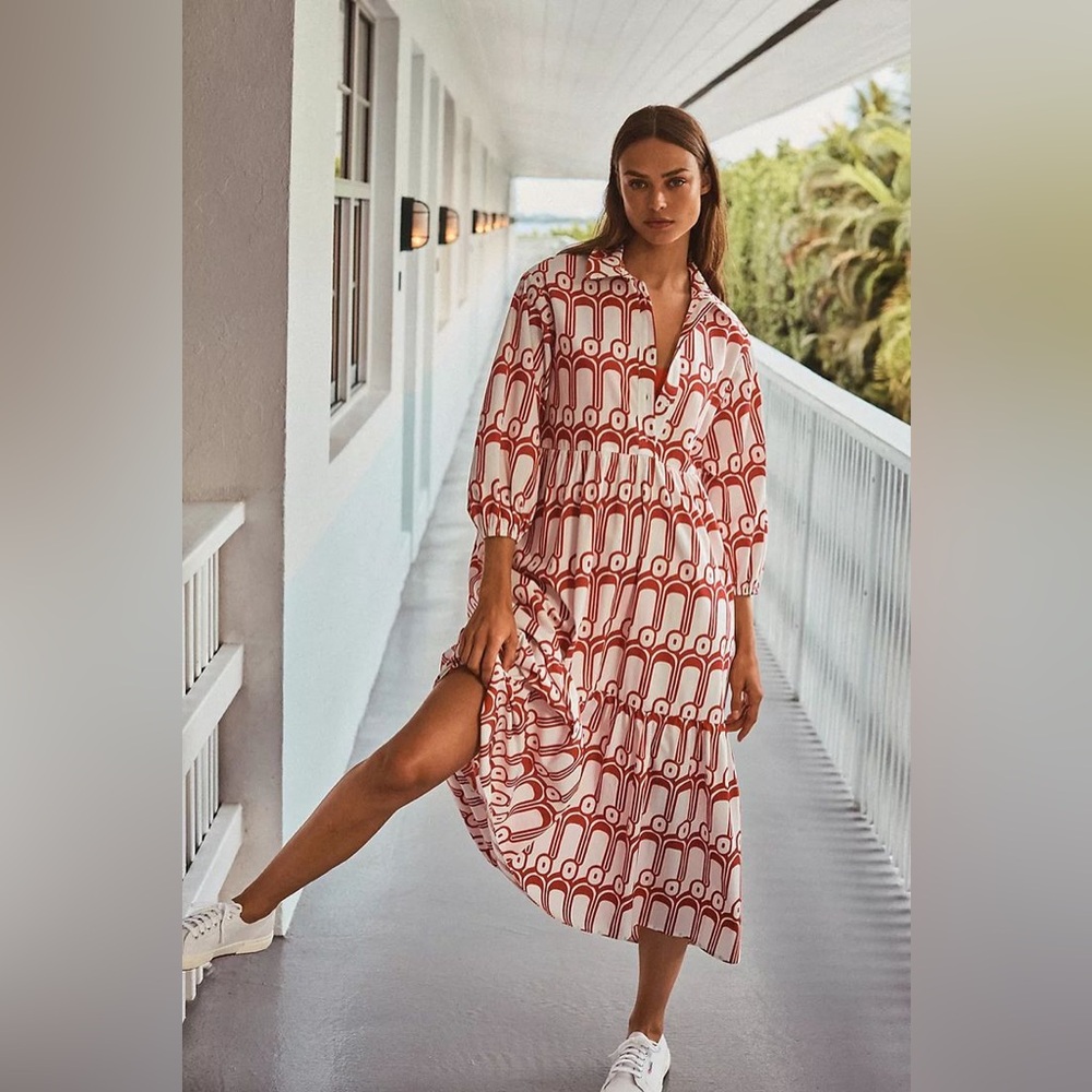 Anthropologie Maeve Bettina Midi Shirt Dress